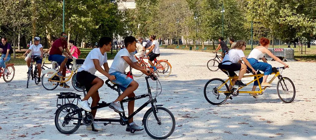Angelo Lisco tandem in Parco Sempione