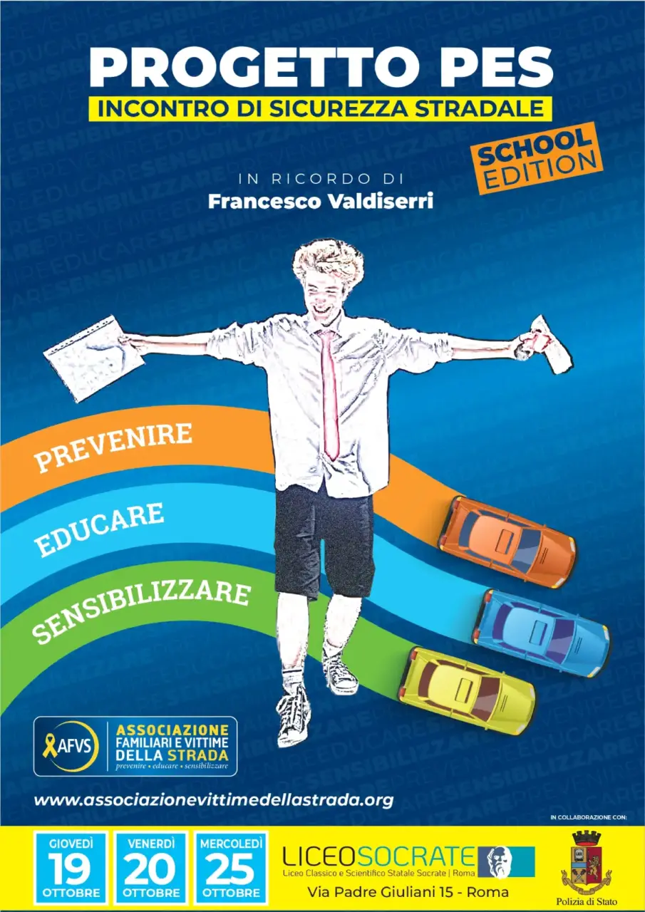 Educazione stradale Luca Valdiserri locandina