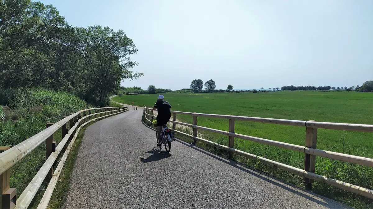 Abruzzo. Bike to Coast, nuovo ponte ciclopedonale sul fiume Vomano. Crediti Ivan Masciovecchio
