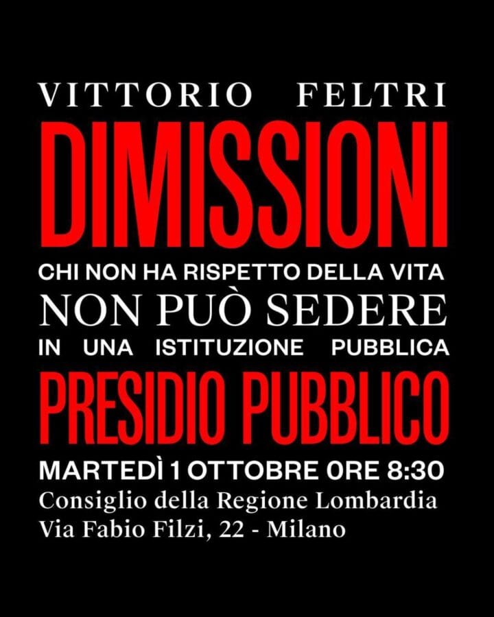 Protesta ciclisti dimissioni Vittorio Feltri