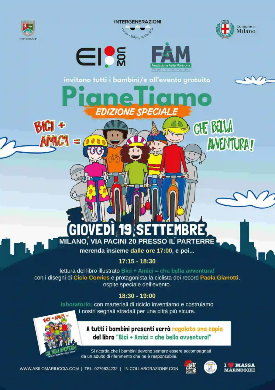 Locandina evento 19 settembre 2024 mobilità sostenibile Paola Gianotti