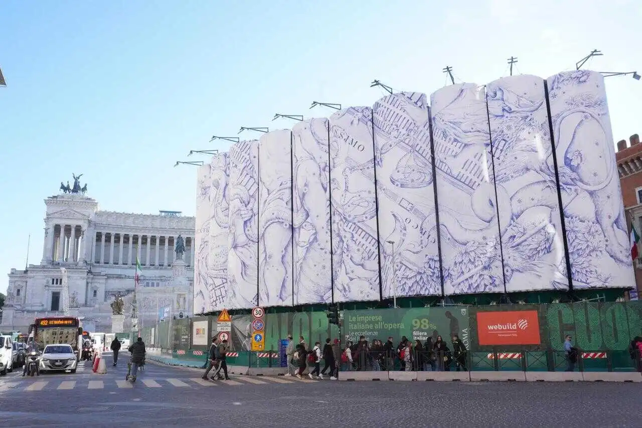 Piazza Venezia cantiere Metro C