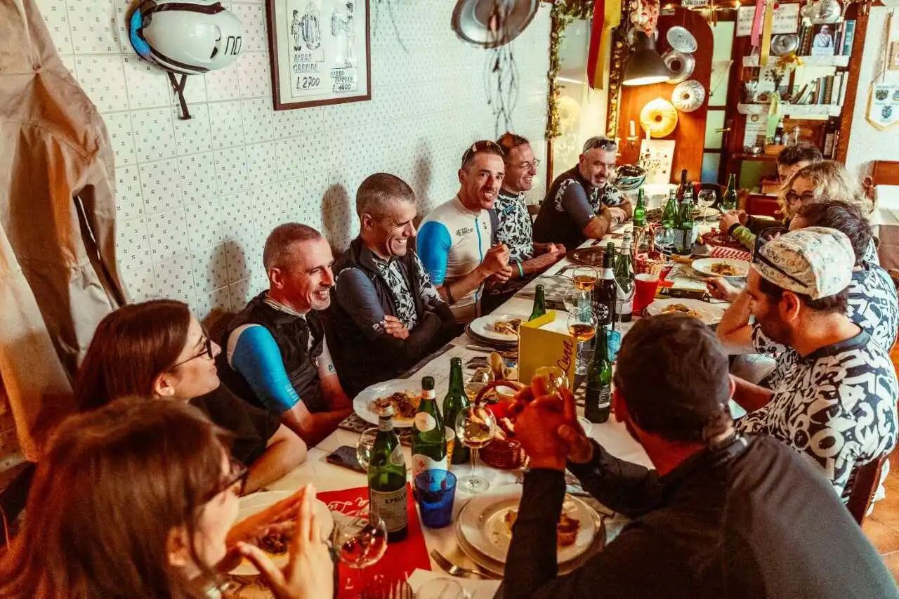 Pranzo conviviale a Gorizia presso Trattoria alla Luna press ride FVG Bike Trail