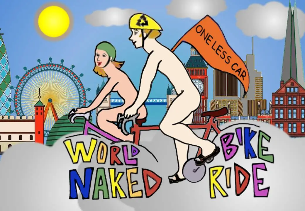 World Naked Bike Ride One Less Car