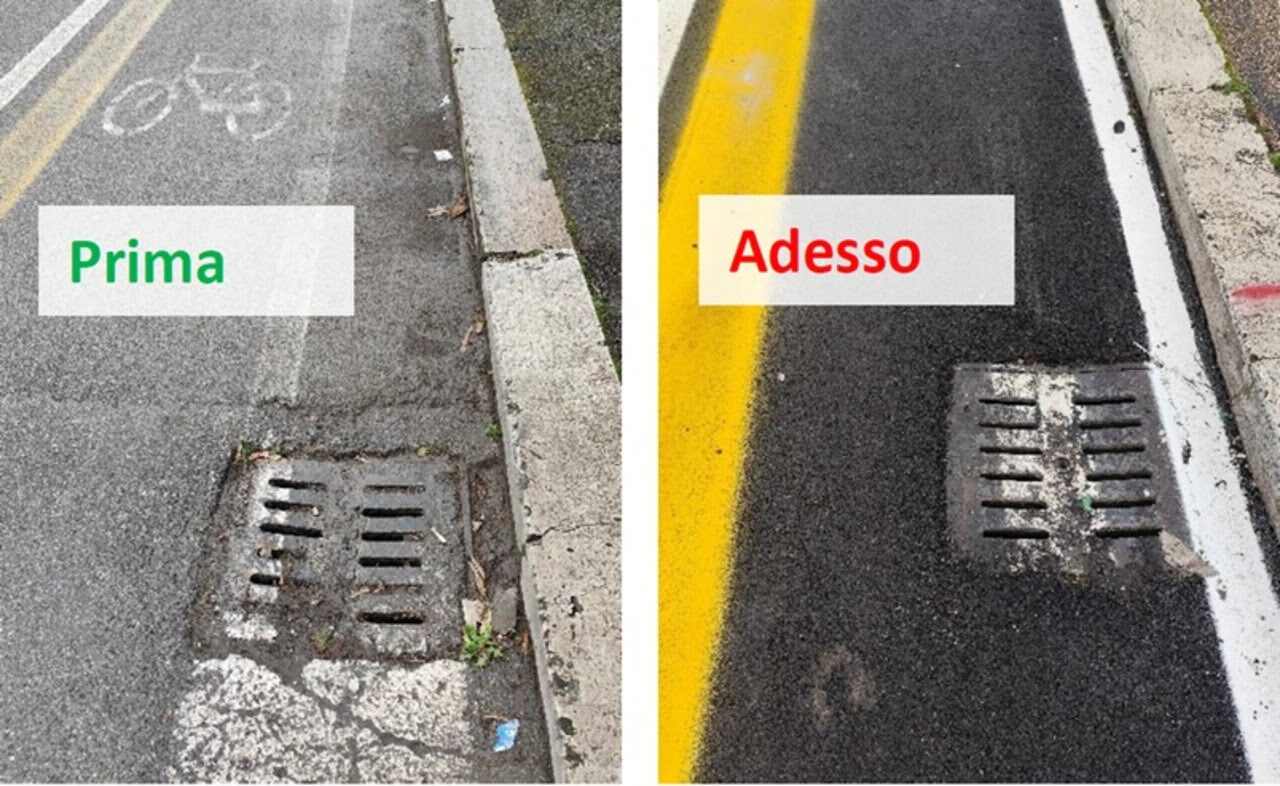 Roma corsie ciclabili ristrette