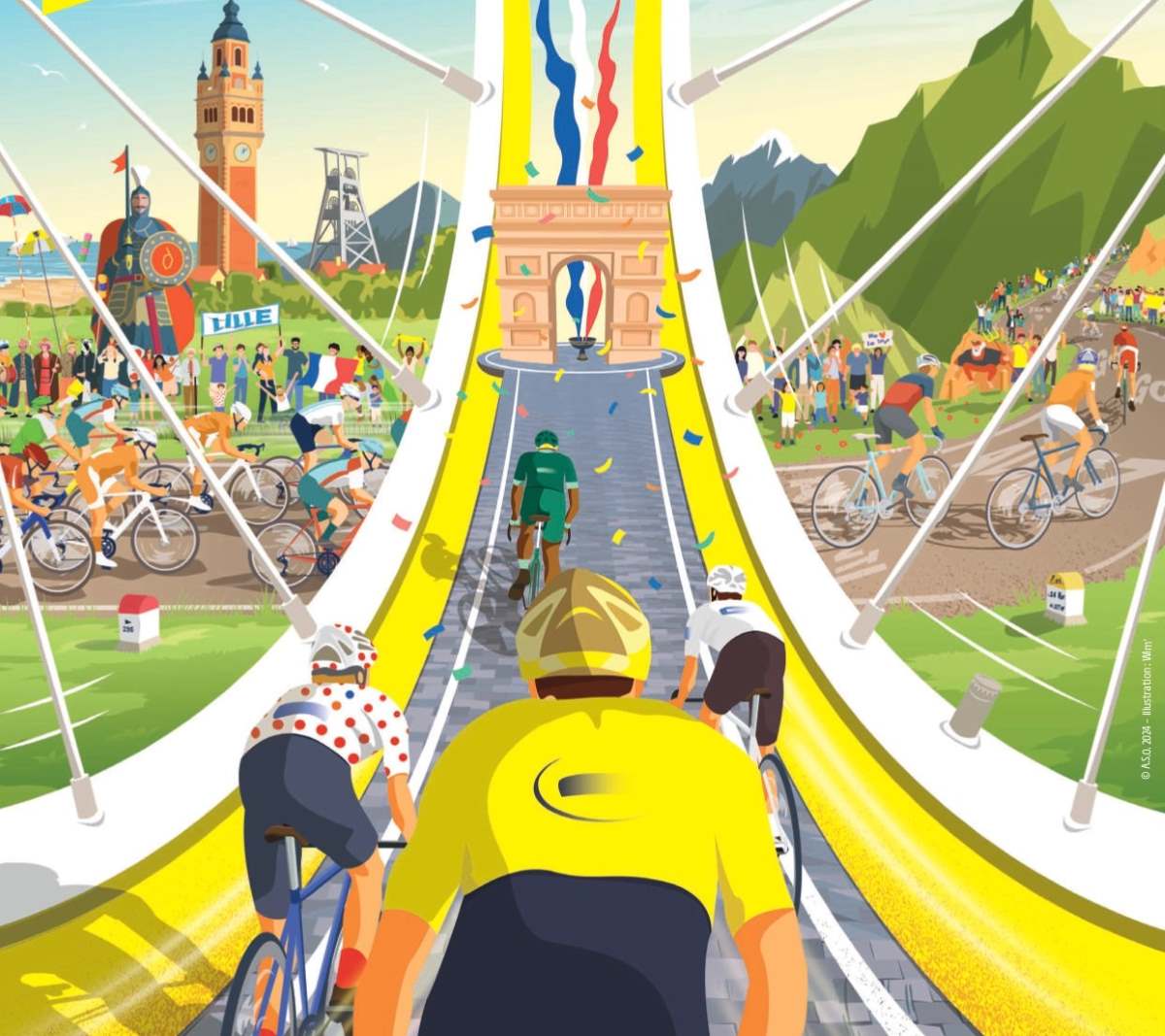 Tour de France illustrazione 2025