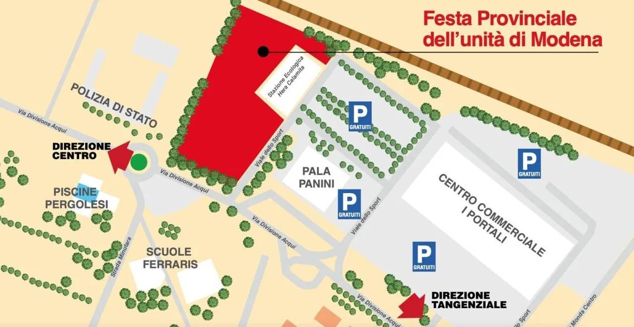 Festa Unità di Modena: parcheggi auto gratis, bici a pagamento