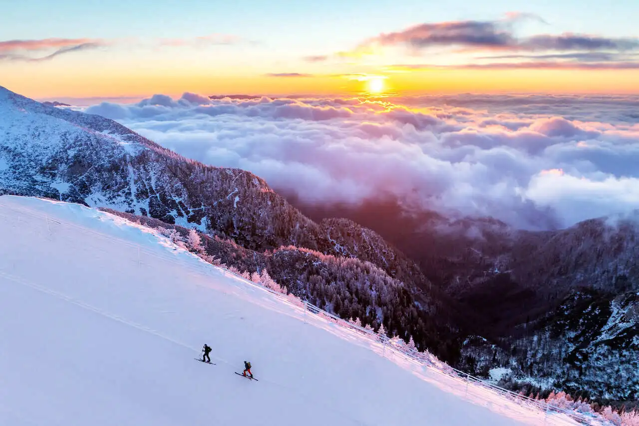 Krvavec montagne sci inverno Slovenia
