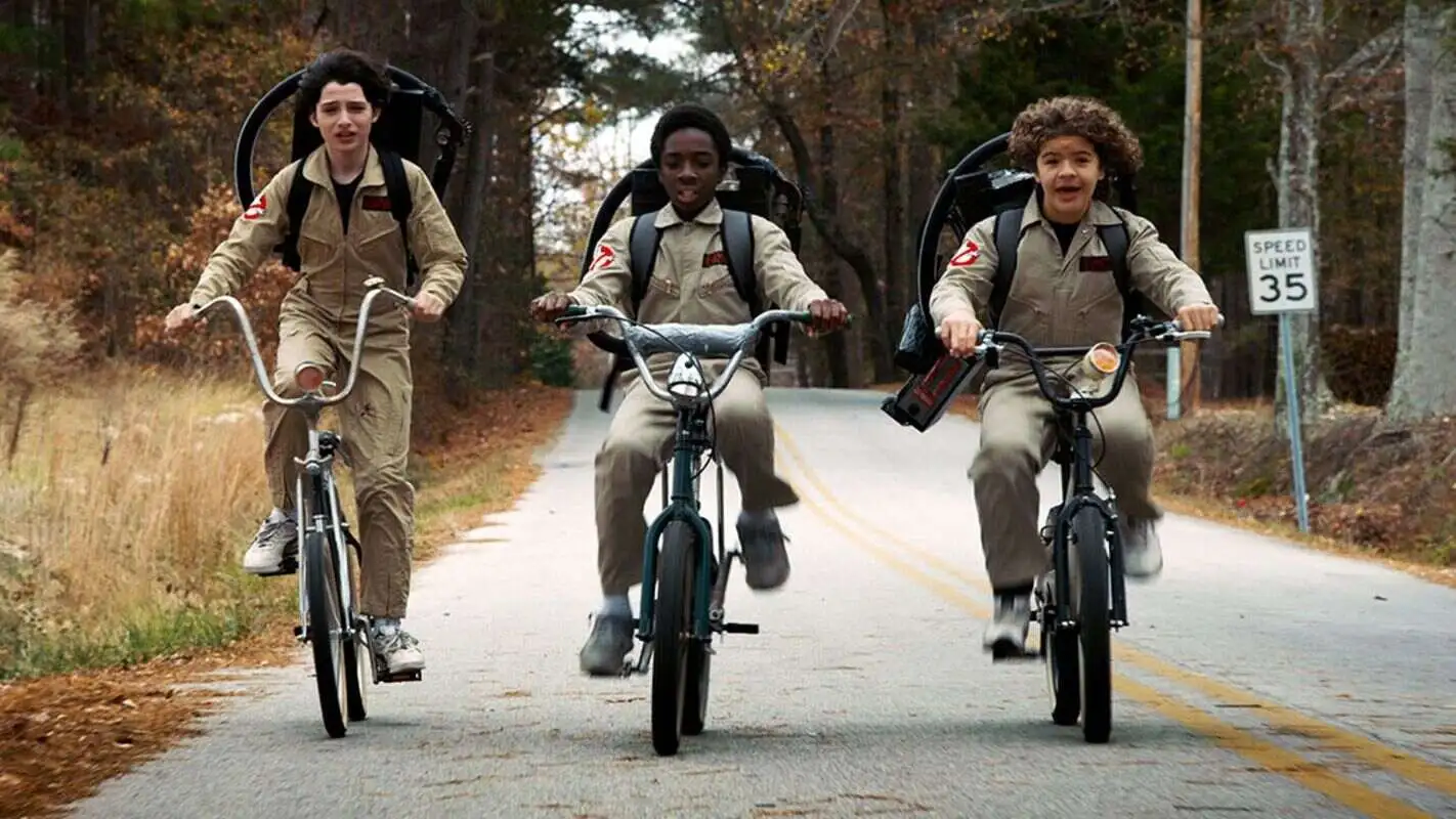 Stranger Things Kids on Bkes