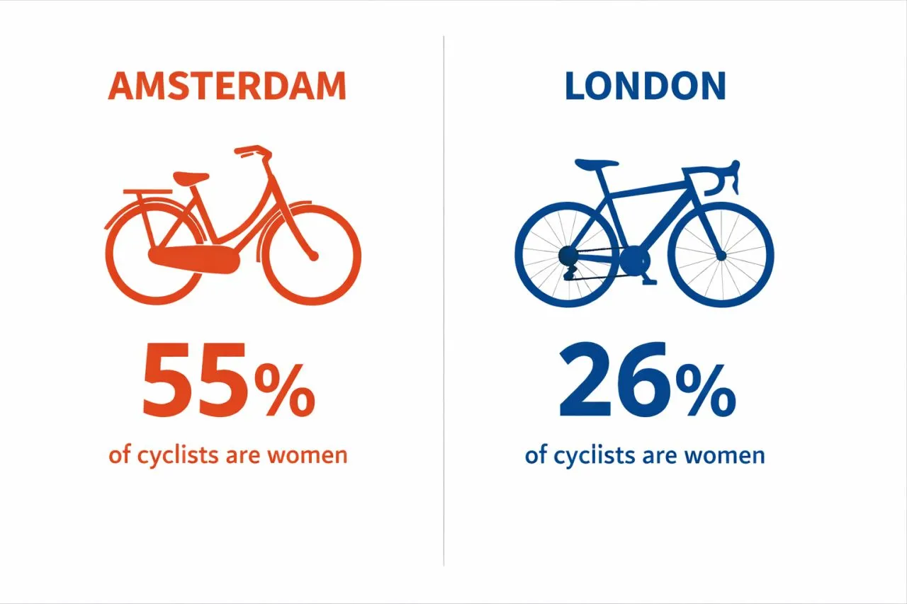Londra vs. Amsterdam donne in bici