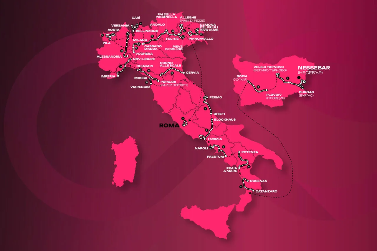 Giro d'Italia 2026 percorso
