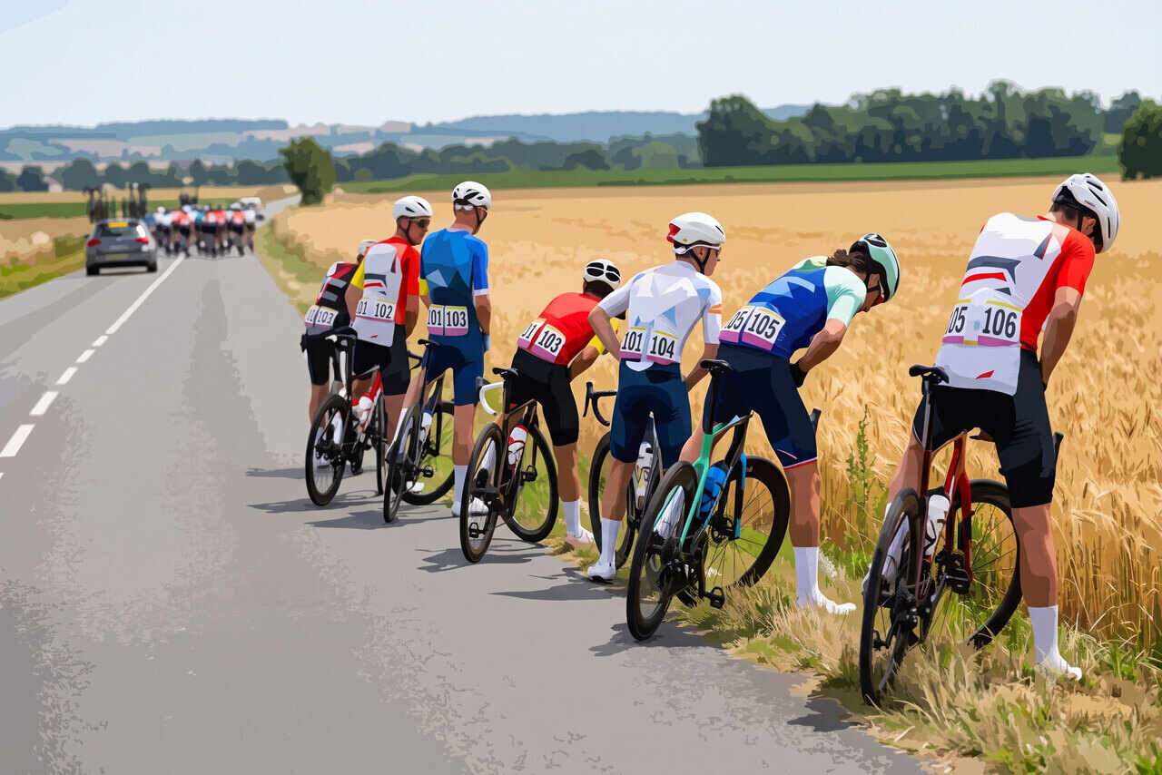 Come fanno pipì in gara i corridori al Tour de France